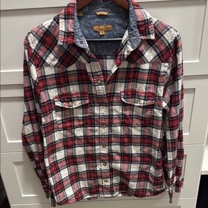 Jach’s Girlfriend Plaid Button Up Top